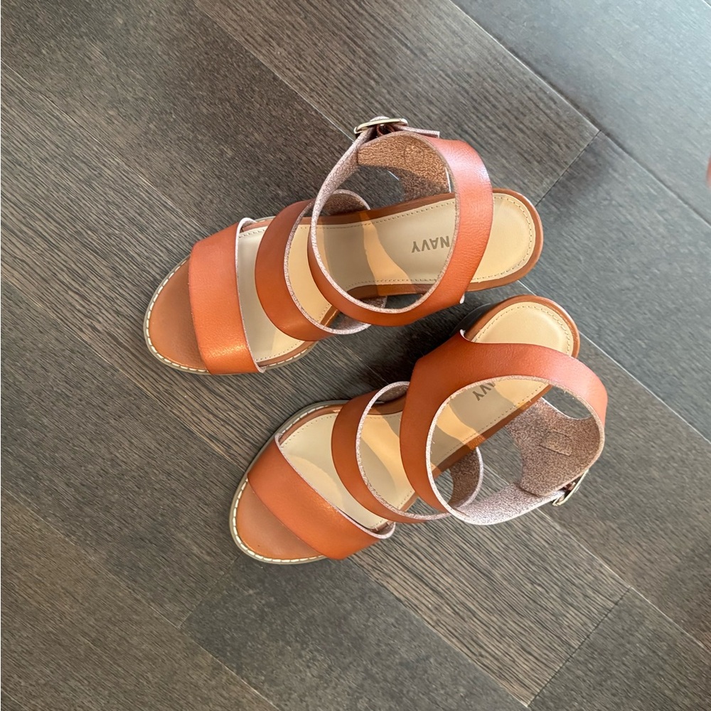 Women's Tan Strappy Sandals - Picture 2 of 4